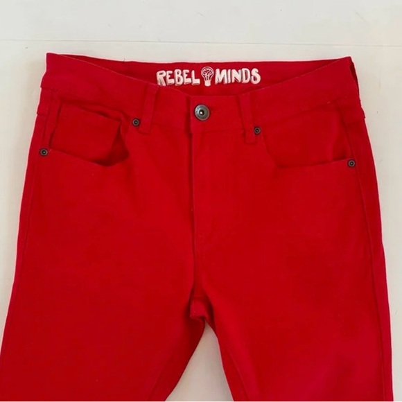 Rebel Minds Men’s Red Denim Twill Stacked Pants size W 30” L 38” - Picture 7 of 12